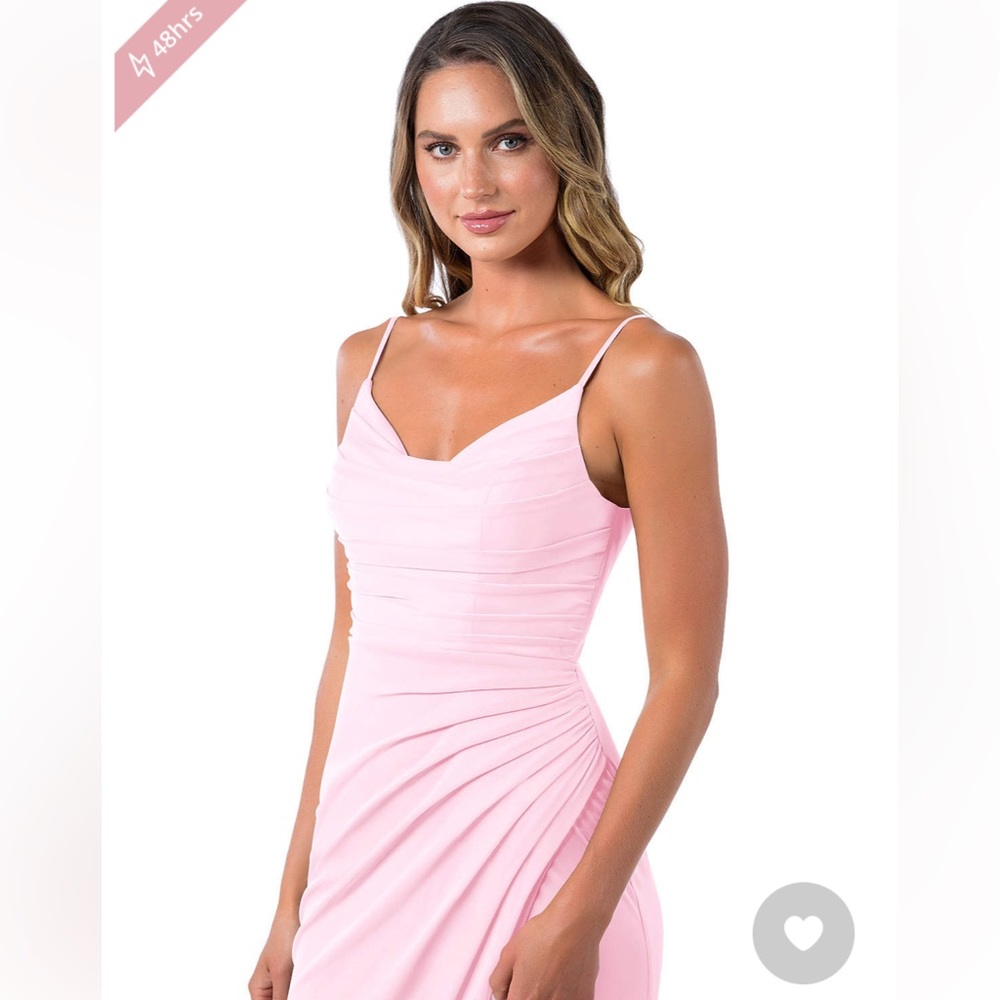 Azazie Deandre bridesmaid dress in candy pink
